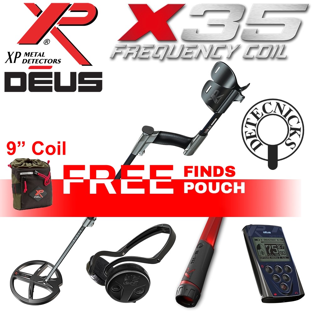 XP Deus 1 - 9&#34; x35 coil, remote , mi6 probe & WS Audio Headphones